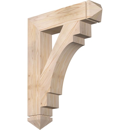 Merced Arts & Crafts Smooth Bracket, Douglas Fir, 5 1/2W X 28D X 36H